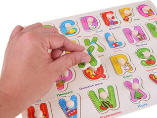 Деревянные буквы Jokomisiada, 26 шт. цена и информация | Развивающие игрушки | pigu.lt
