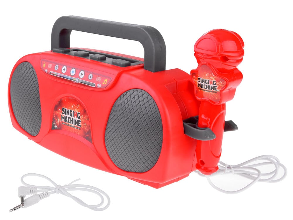 Žaislinis radijo imtuvas su mikrofonu, raudonas kaina ir informacija | Lavinamieji žaislai | pigu.lt