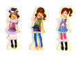 Magnetinė medinė dėlionė Fashion Dress Up kaina ir informacija | Žaislai mergaitėms | pigu.lt