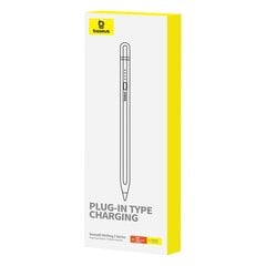 Active stylus Baseus Smooth Writing Series with plug-in charging, lightning (White) цена и информация | Аксессуары для планшетов, электронных книг | pigu.lt