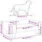 Lova šunims vidaXL, smėlio, 70x45x26,5cm, aksomas kaina ir informacija | Guoliai, pagalvėlės | pigu.lt
