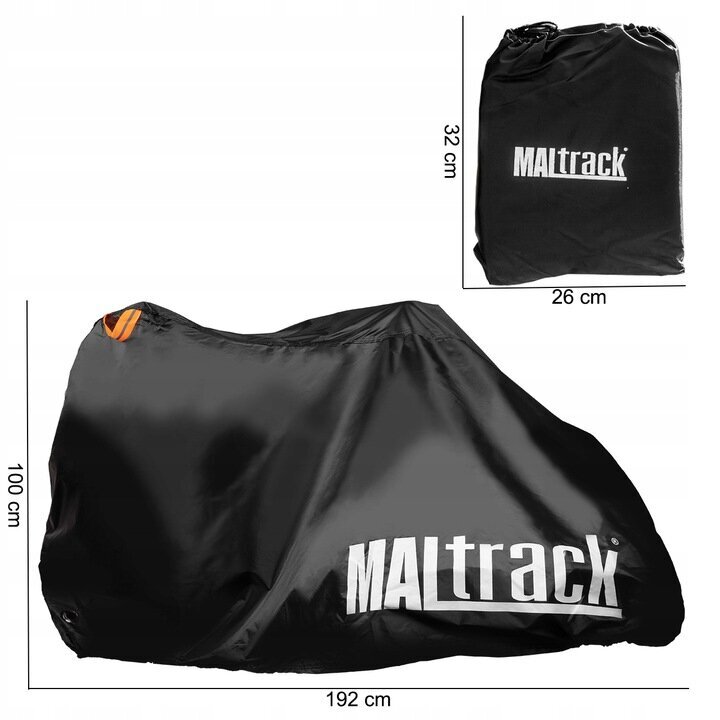 Dviračio uždangalas MalTrack, juodas цена и информация | Kiti dviračių priedai ir aksesuarai | pigu.lt