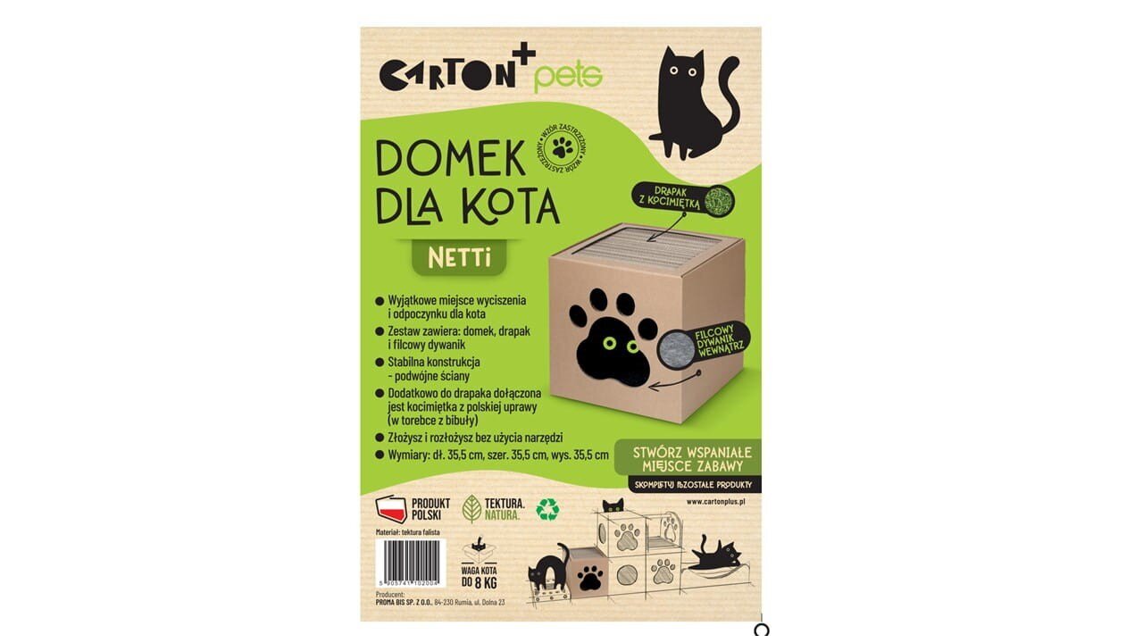 Kačių draskyklė Carton+ Pets Netti kaina ir informacija | Draskyklės | pigu.lt