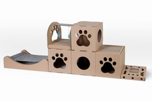 Modulinis katės namelis Carton+ Pets Twins цена и информация | Лежаки, домики | pigu.lt