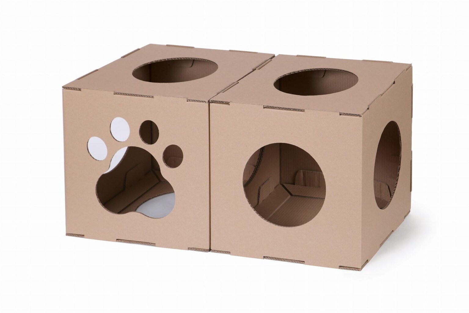 Modulinis katės namelis Carton+ Pets Twins kaina ir informacija | Guoliai, pagalvėlės | pigu.lt