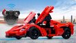 Nuotoliniu būdu valdomas lenktyninis automobilis-konstruktorius su muilo burbulų pistoletu Cada Ferrari, 380 d. цена и информация | Konstruktoriai ir kaladėlės | pigu.lt