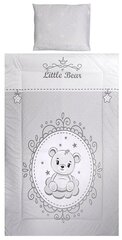 Lorelli vaikiškas patalynės komplektas Little Bear Grey, 140x95, 3 dalių kaina ir informacija | Patalynė kūdikiams, vaikams | pigu.lt