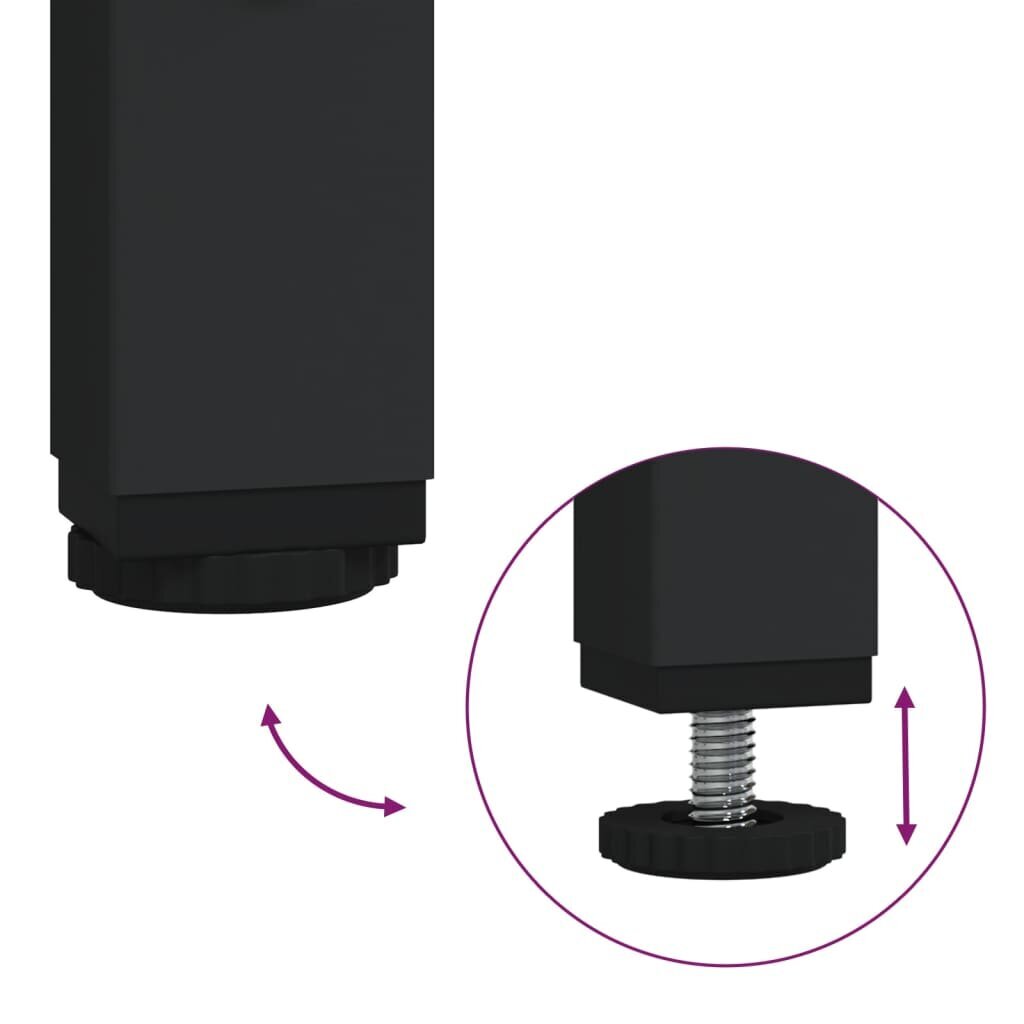 Staliukas vidaXL, 100x25x75 cm, rudas/juodas kaina ir informacija | Stalai-konsolės | pigu.lt