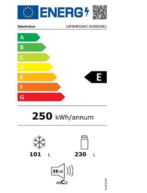 Electrolux LNT6ME32W2 600 kaina ir informacija | Šaldytuvai | pigu.lt