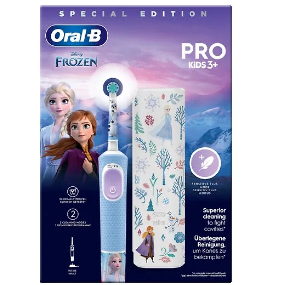 Oral-B Vitality Pro Kids Frozen kaina ir informacija | Elektriniai dantų šepetėliai | pigu.lt