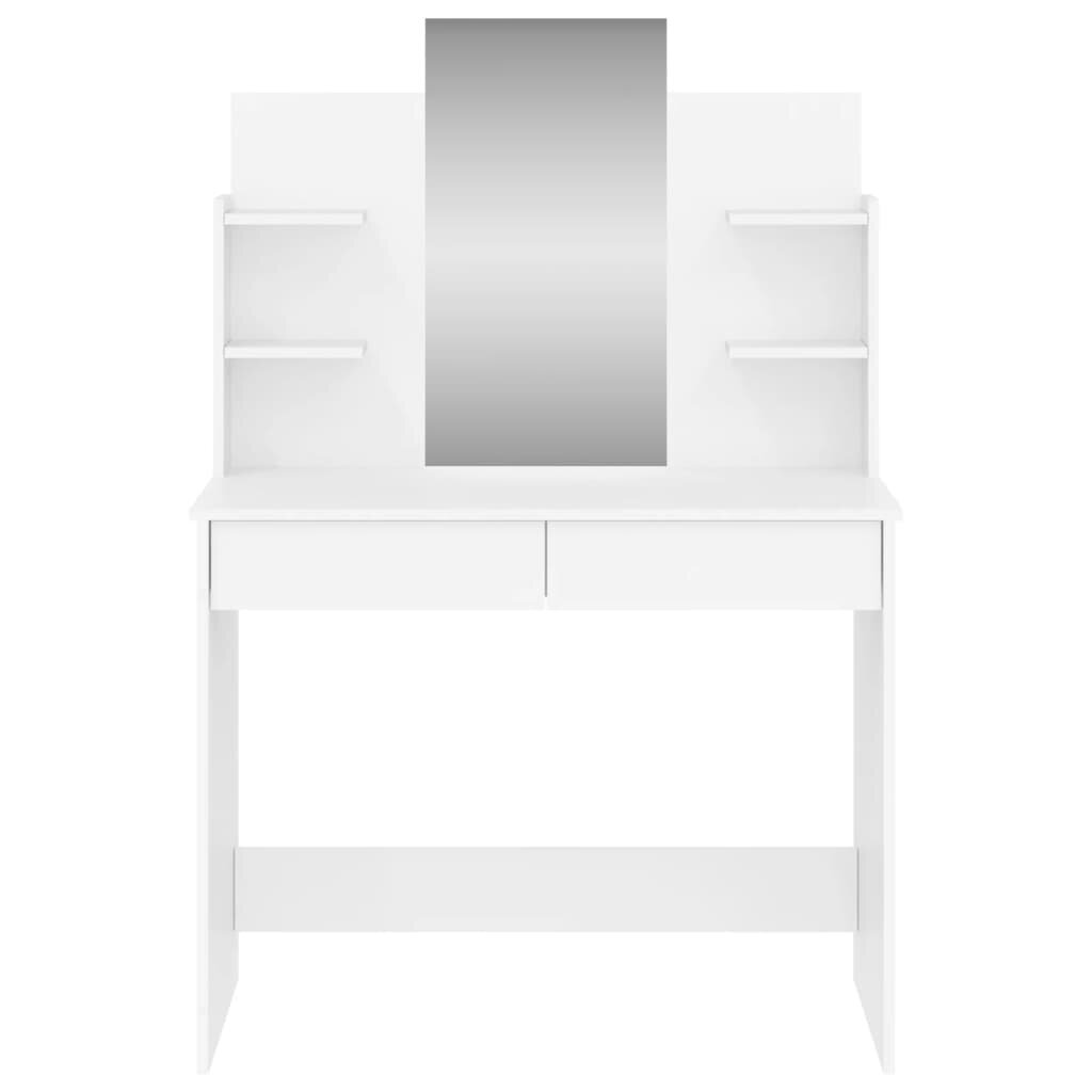 Staliukas vidaXL, 96x39x142 cm, baltas kaina ir informacija | Kosmetiniai staliukai | pigu.lt