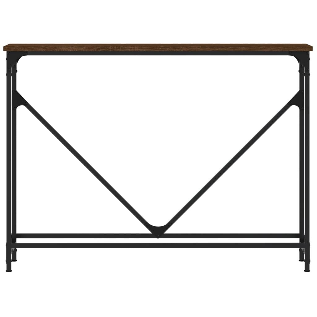 Staliukas vidaXL, 102x22,5x75 cm, rudas/juodas kaina ir informacija | Stalai-konsolės | pigu.lt