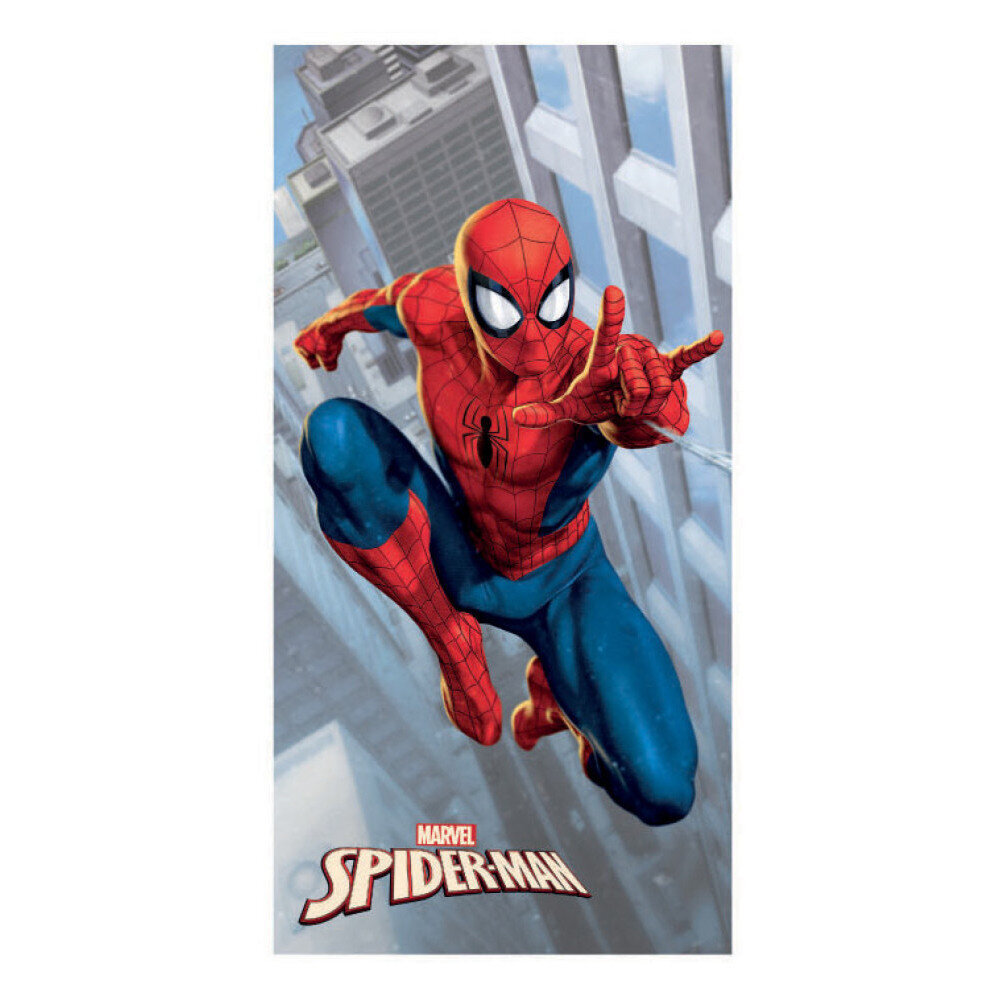 Vaikiškas rankšluostis Spiderman City, 137x70 cm kaina ir informacija | Rankšluosčiai | pigu.lt