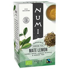 Žalioji arbata Yerba Mate Lemon Numi Tea, 18 vnt. цена и информация | Чай | pigu.lt