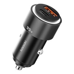 Toocki Car Charger A+C, 95W (Black) цена и информация | Зарядные устройства для телефонов | pigu.lt