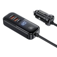 Toocki Car Charger 2A+2C, 120W (Black) цена и информация | Зарядные устройства для телефонов | pigu.lt