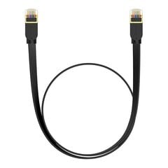 Baseus Cat 7 UTP Ethernet RJ45 Кабель плоский 1 м черный цена и информация | Кабели и провода | pigu.lt