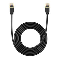 Braided network cable cat.7 Baseus Ethernet RJ45, 10Gbps, 3m (black) цена и информация | Кабели и провода | pigu.lt