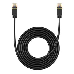 Braided network cable cat.7 Baseus Ethernet RJ45, 10Gbps, 5m (black) цена и информация | Кабели и провода | pigu.lt