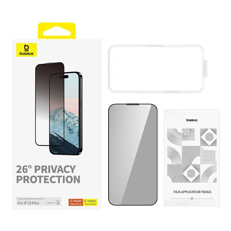 Baseus Diamond Privacy Protection Tempered Glass kaina ir informacija | Apsauginės plėvelės telefonams | pigu.lt