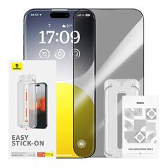 Privacy Protection Tempered Glass Baseus Sapphire iPhone 15 Plus цена и информация | Google Pixel 3a - 3mk FlexibleGlass Lite™ защитная пленка для экрана | pigu.lt