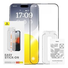 Privacy Protection Tempered Glass Baseus Sapphire iPhone 15 Plus цена и информация | Google Pixel 3a - 3mk FlexibleGlass Lite™ защитная пленка для экрана | pigu.lt
