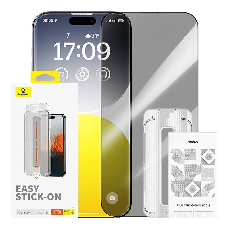 Baseus Sapphire Privacy Protection Tempered Glass kaina ir informacija | Apsauginės plėvelės telefonams | pigu.lt