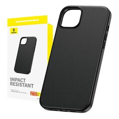 Phone Case for iPhone 15 Pro Baseus Fauxther Series (Black) цена и информация | Чехлы для телефонов | pigu.lt