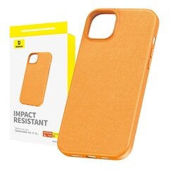 Magnetic Phone Case for iPhone 15 ProMax Baseus Fauxther Series (Orange) цена и информация | Чехлы для телефонов | pigu.lt