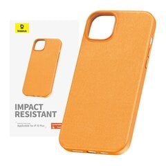 Magnetic Phone Case for iPhone 15 ProMax Baseus Fauxther Series (Orange) цена и информация | Чехлы для телефонов | pigu.lt