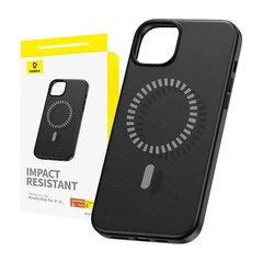 Magnetic Phone Case for iPhone 15 Baseus Fauxther Series (Black) цена и информация | Чехлы для телефонов | pigu.lt