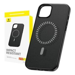 Magnetic Phone Case for iPhone 15 ProMax Baseus Fauxther Series (Black) цена и информация | Чехлы для телефонов | pigu.lt
