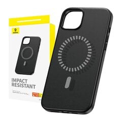 Phone Case for iPhone 15 ProMax Baseus Fauxther Series (Black) цена и информация | Чехлы для телефонов | pigu.lt