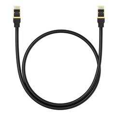 Network cable cat.8 Baseus Ethernet RJ45, 40Gbps, 0.5m (black) цена и информация | Кабели и провода | pigu.lt