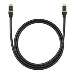 Network cable cat.8 Baseus Ethernet RJ45, 40Gbps, 1m (black) цена и информация | Кабели и провода | pigu.lt