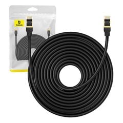 Network cable cat.8 Baseus Ethernet RJ45, 40Gbps, 15m (black) цена и информация | Кабели и провода | pigu.lt