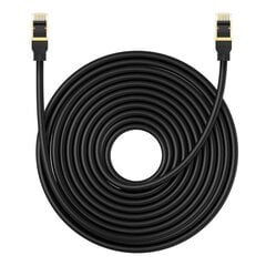 Braided network cable cat.8 Baseus Ethernet RJ45, 40Gbps, 15m (black) цена и информация | Кабели и провода | pigu.lt