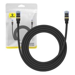 Baseus Cat 7 UTP Ethernet RJ45 Cable Flat 2 m black цена и информация | Кабели и провода | pigu.lt