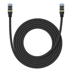 Braided network cable cat.7 Baseus Ethernet RJ45, 10Gbps, 3m (black) цена и информация | Кабели и провода | pigu.lt