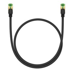 Braided network cable cat.8 Baseus Ethernet RJ45, 40Gbps, 0,5m (black) цена и информация | Кабели и провода | pigu.lt