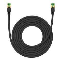 Braided network cable cat.8 Baseus Ethernet RJ45, 40Gbps, 5m (black) цена и информация | Кабели и провода | pigu.lt