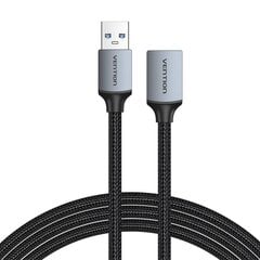 Extension Cable USB 3.0, male USB to female USB-A, Vention 2m (Black) цена и информация | Кабели и провода | pigu.lt