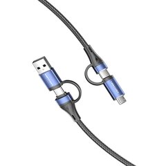 4in1 USB cable USB 2.0 Vention CTLLH 2m (black) цена и информация | Кабели для телефонов | pigu.lt