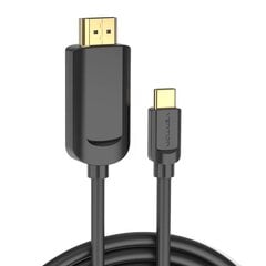 USB-C to HDMI, Vention CGUBG, 1,5m (black) цена и информация | Адаптеры, USB-разветвители | pigu.lt