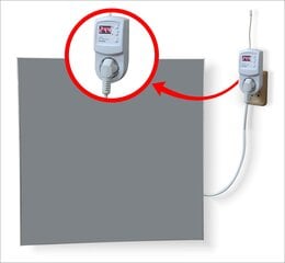 Karbono kvarcinis šildytuvas TK 500 (480V) pilkas ir termostatu terneo rz kaina ir informacija | Šildytuvai | pigu.lt