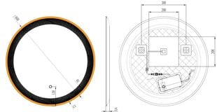 LED зеркало Edelweiss 60 см цена и информация | Зеркала в ванную | pigu.lt