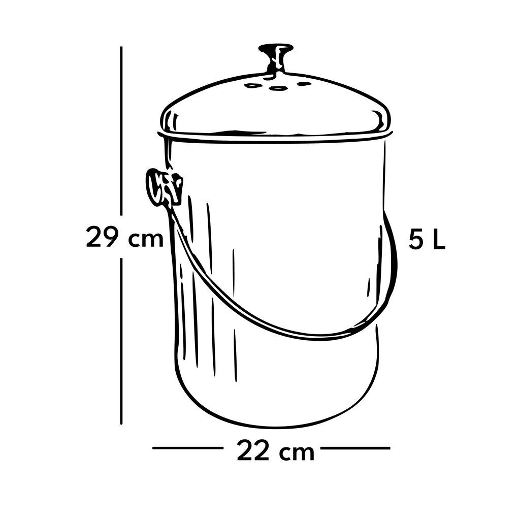 Surinkimo konteineris su aktyvintos anglies filtru Bioproffa Bio, 5L цена и информация | Komposto dėžės, lauko konteineriai | pigu.lt