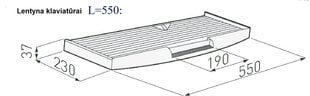 Ištraukiiamas stalčius klaviatūrai, pilkas цена и информация | Компьютерные, письменные столы | pigu.lt