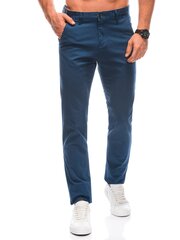 мужские брюки-чиносы p1424 - темно-синие цена и информация | Мужские брюки | pigu.lt