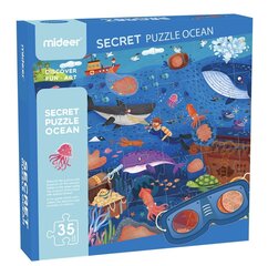Пазл с волшебными очками "Океан"Mideer, 35 дет цена и информация | Пазлы | pigu.lt